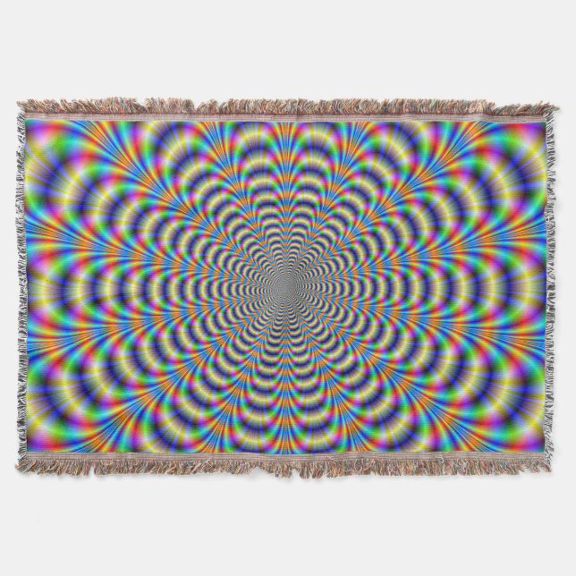 Throw Blanket  Psychedelic Ringed Pulse (Front)