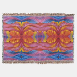 Throw Blanket Rainbow Tulip Pattern