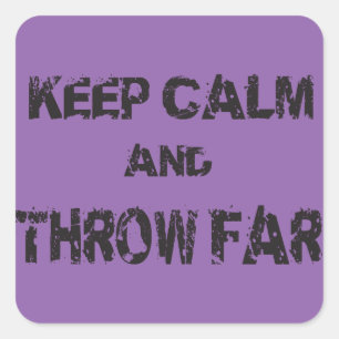 Throw Far, Track and Field Thrower Stickers