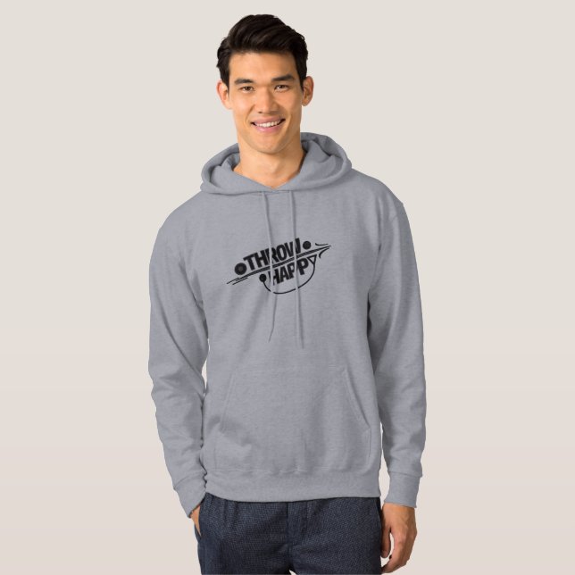 Throw Happy Shot Put, Discus Throw Hoodie (Front Full)