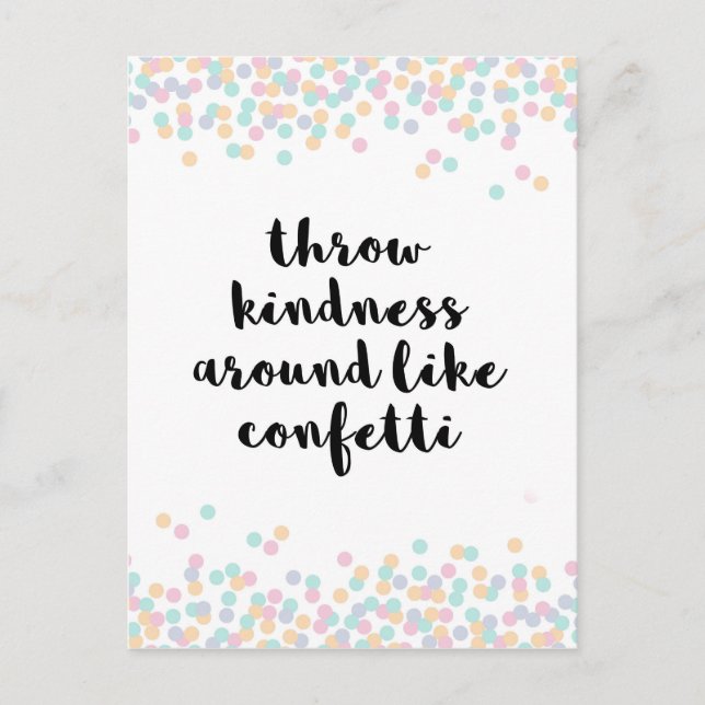 Throw Kindness Around Quote Postcard (Front)