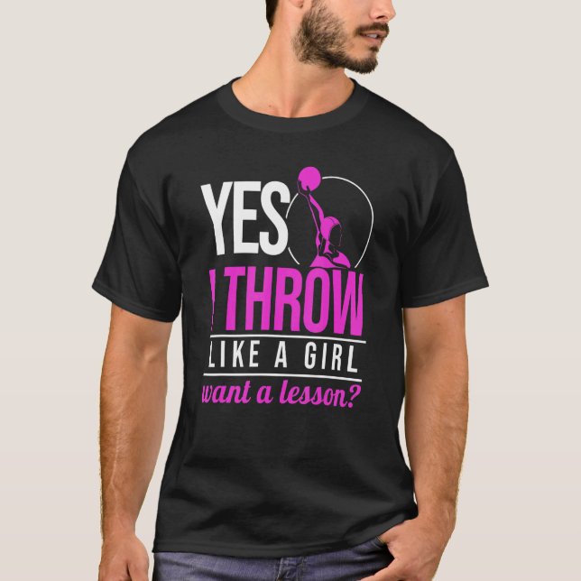 Throw Like A Girl Waterpolo Player Water Polo Wome (Front)