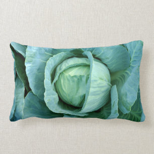 Throw lumbar pillow with cabbage image