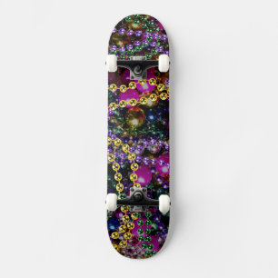 "throw me something!" DARK MARDI GRAS SKATEBOARD