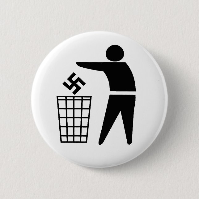 Throw out Fascists  2 Inch Round Button (Front)