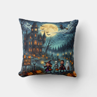 Throw PHalloween Haunted House Trick or Treatillow Pillow
