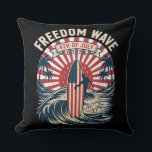 Throw Pillow<br><div class="desc">Freedom Wave 4th Of July</div>