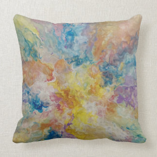 Throw Pillow - abstract colorful multi-colored fun
