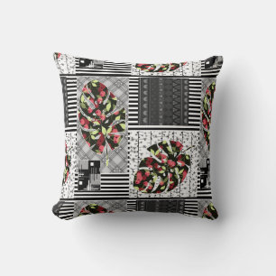 Throw Pillow Abstract patchwork quilting quilt ret