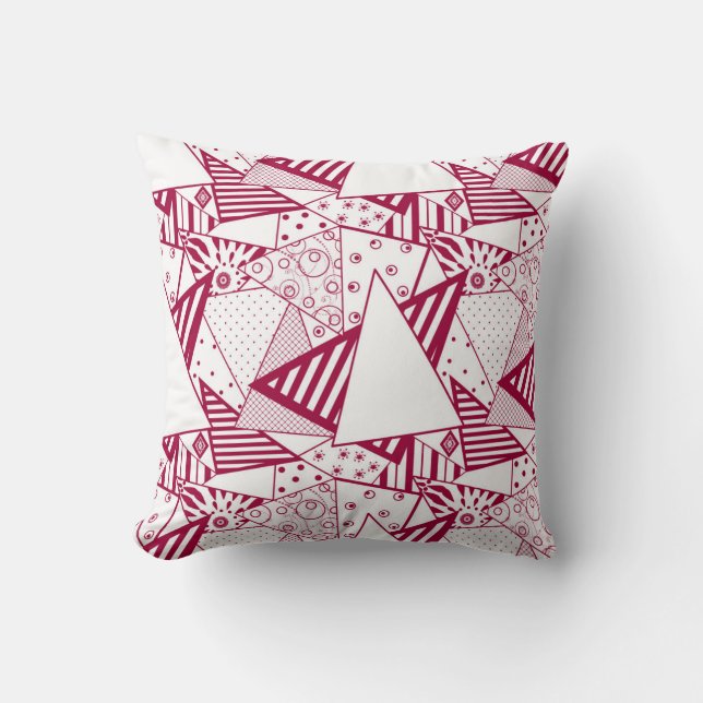 Throw Pillow Abstract quilting patchwork patches r (Front)