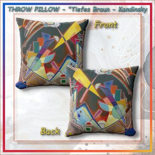 THROW PILLOW - Abstract "Tiefes Braun" - Kandinsky
