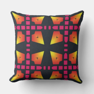 Throw Pillow, An elegant geometric fabric design  Pillow