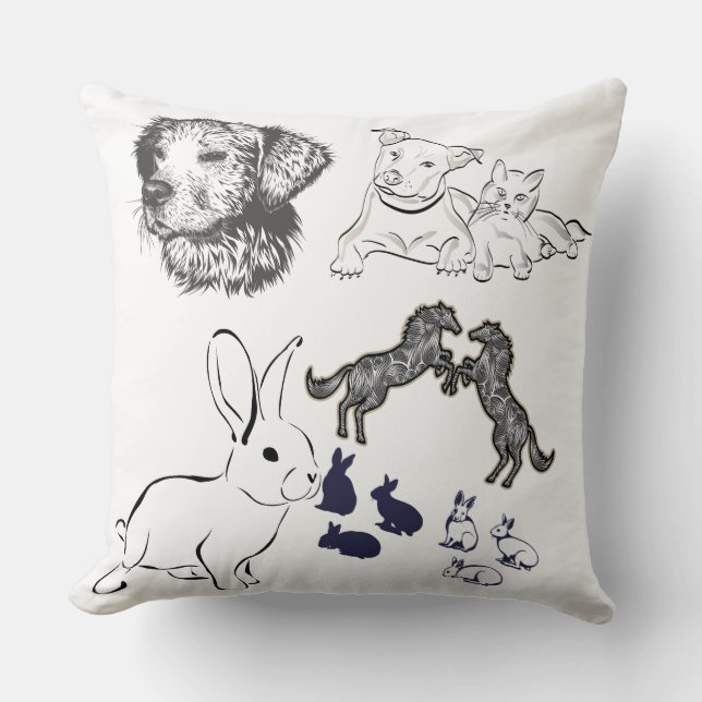 Throw Pillow animal (Front)