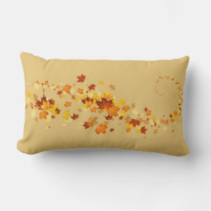 Throw Pillow-Autumn Leaves Lumbar Pillow