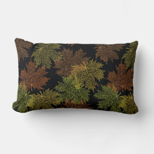 Throw Pillow-Autumn Leaves Lumbar Pillow