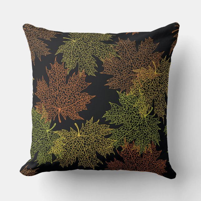 Throw Pillow-Autumn Leaves Pillow (Front)