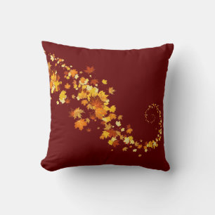 Throw Pillow-Autumn Leaves Throw Pillow