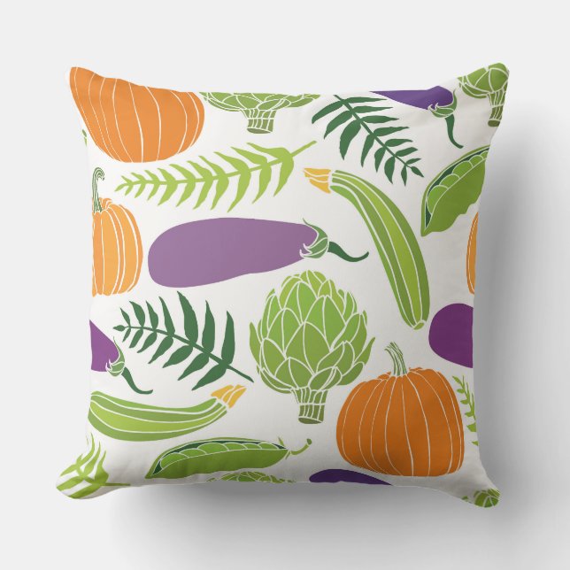 Throw Pillow-Autumn Veggies Pillow (Front)