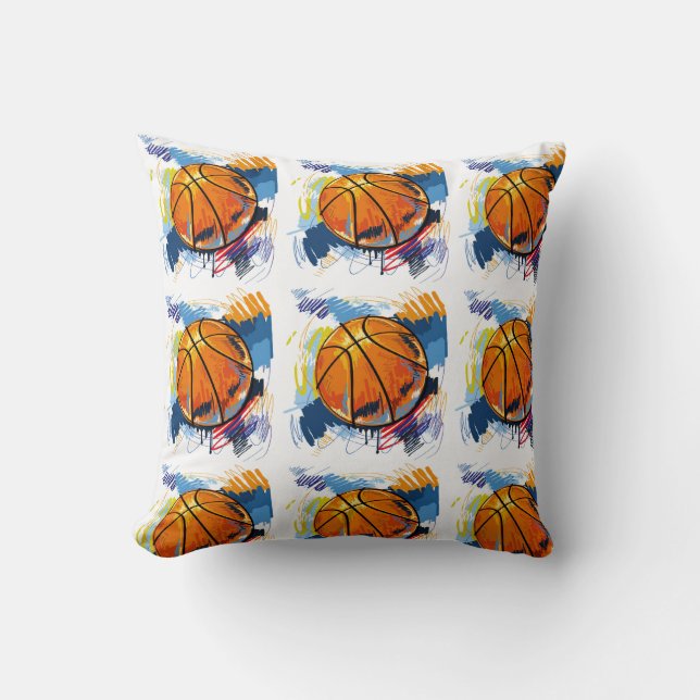 Throw Pillow-Basketball Pillow (Front)