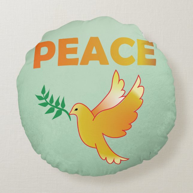 Throw Pillow Bird of Peace (Back)