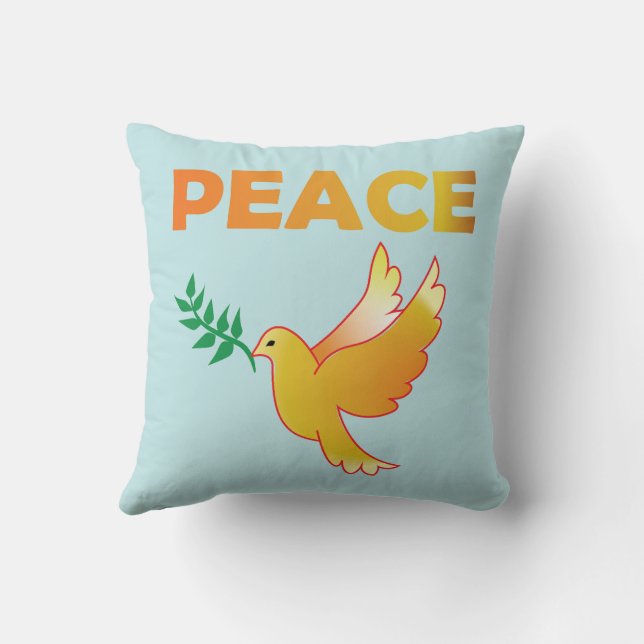 Throw Pillow Bird of Peace (Back)