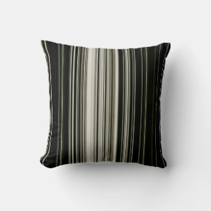 Throw Pillow/Black and White Stripes Pillow