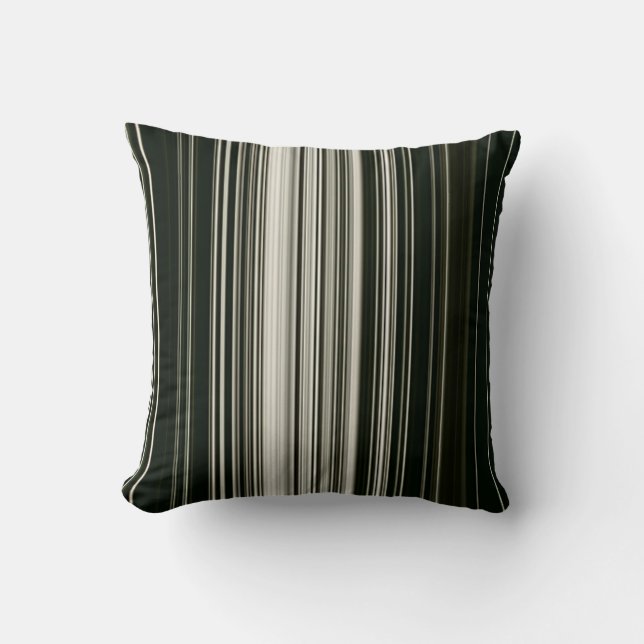 Throw Pillow/Black and White Stripes Pillow (Front)