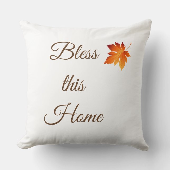Throw Pillow-Bless This Home Pillow (Front)
