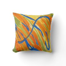 Throw Pillow-Bold Abstract Colours