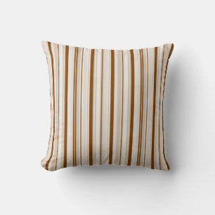 Throw Pillow-Brown Stripes Pillow