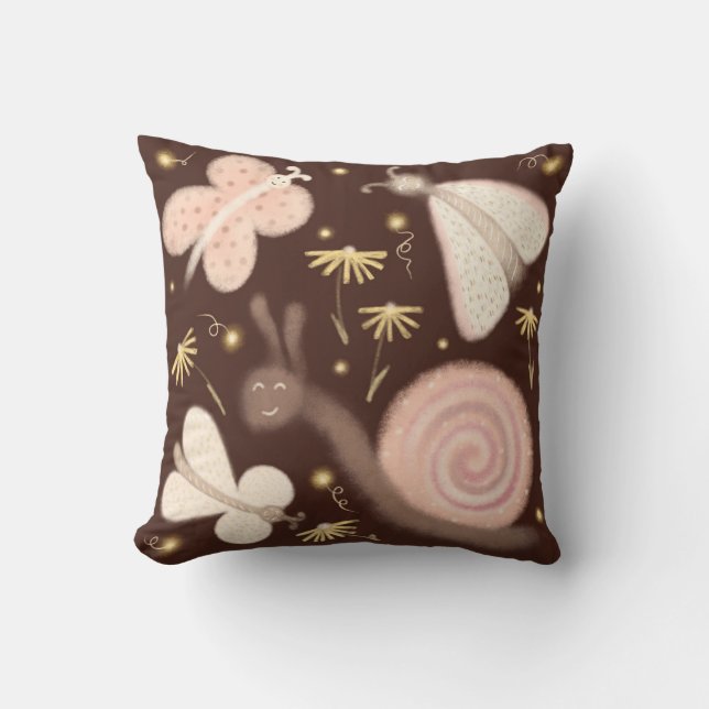 Throw pillow butterfly whispers (Front)