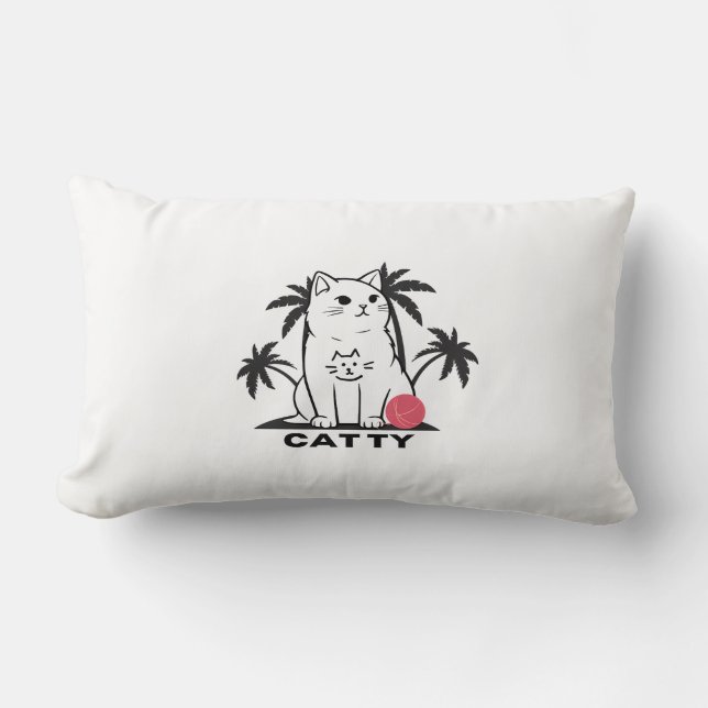 Throw Pillow cat lover (Front)
