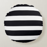 Throw Pillow Chic Modern Black & White Striped<br><div class="desc">Round Throw Pillow - Chic Modern Classic Black & White Striped Decorative Round Accent Throw Pillow. Just gorgeous, and goes beautifully with Traditional, Modern, Rustic and Shabby Chic decor. 30 Day Money Back Guarantee. Ships Worldwide fast.. Round Throw Pillow - Chic Modern Classic Black & White Striped Round Accent Throw...</div>