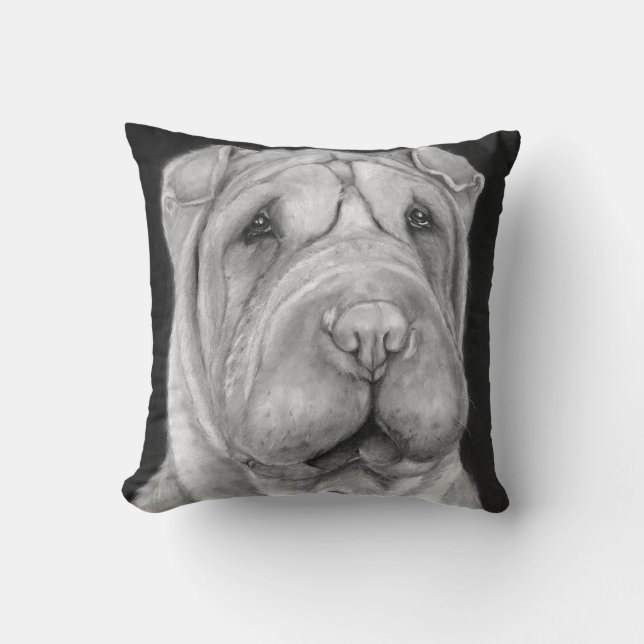 Throw Pillow - Chinese Shar-Pei (Front)