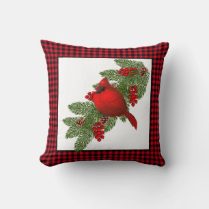 Throw Pillow-Christmas Cardinal Pillow