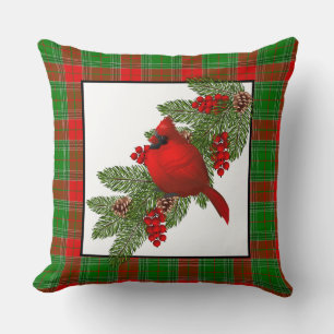Throw Pillow-Christmas Cardinal Pillow