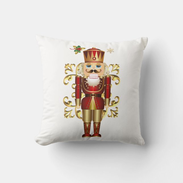 Throw Pillow-Christmas Nutcracker Throw Pillow (Front)