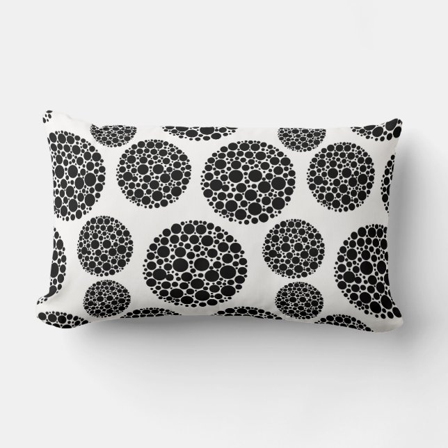 Throw Pillow-Circle Pattern Lumbar Pillow (Front)
