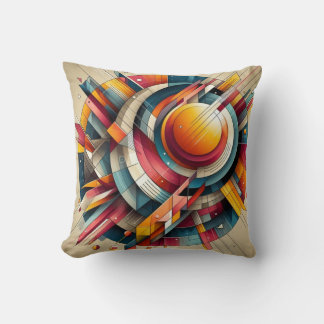 Throw Pillow - Colourful Geometric Art