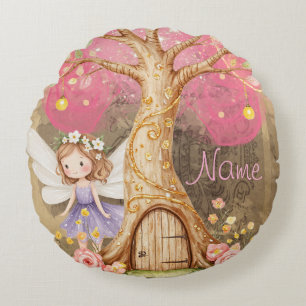 Throw Pillow colourful spring fairy