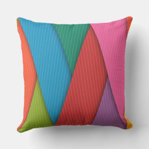 Throw Pillow Colourful Triangles