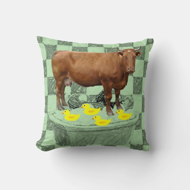 Throw Pillow Cow (Front)