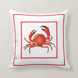 Throw Pillow-Crab Throw Pillow