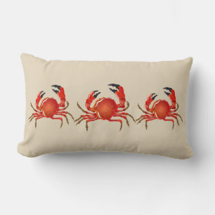 Throw Pillow-Crabs Lumbar Pillow