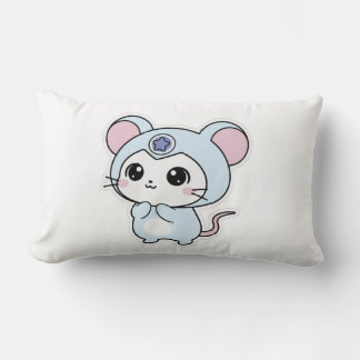 Throw Pillow Cute little lovely mouse 