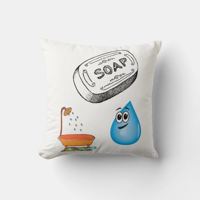 throw pillow decore bathroom (Front)