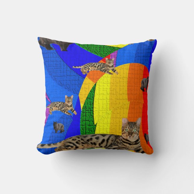throw pillow decore cats (Front)