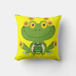 throw pillow decore frog