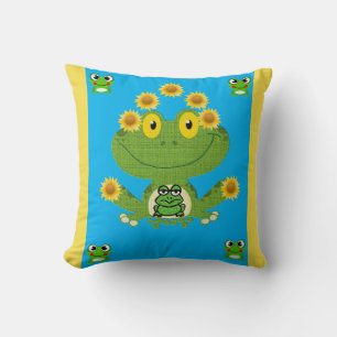 throw pillow decore frog