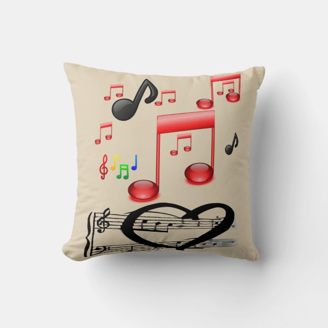 throw pillow decore music guitar (Front)